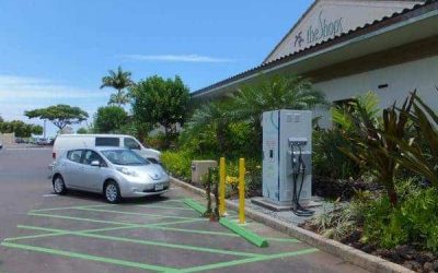 Charge Bliss installed the first fast electric vehicle charger at The Shops at Maunalani on the Big Island of Hawaii